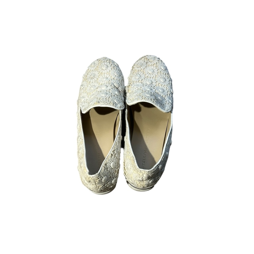Stella McCartney ivory daisies embroidery design platform sneakers Size 37 (6.5)